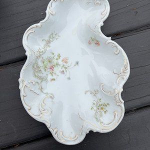 VNTG Krautheim Bavaria Germany Ceramic Hand Painted Candy Nut Vegetable Dish